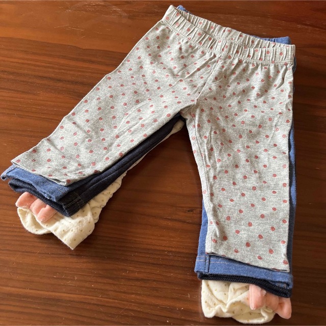 babyGAP(ベビーギャップ)のギャップ＆キッズズー＆ユニクロ他　レギンス　スパッツ　4点まとめて　80cm キッズ/ベビー/マタニティのベビー服(~85cm)(パンツ)の商品写真