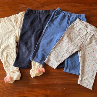 ベビーギャップ(babyGAP)のギャップ＆キッズズー＆ユニクロ他　レギンス　スパッツ　4点まとめて　80cm(パンツ)