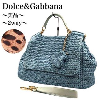 ドルチェアンドガッバーナ(DOLCE&GABBANA)の【美品✨】ドルガバ シシリー ショルダーバッグ 2way がま口チャーム 豹柄(ハンドバッグ)