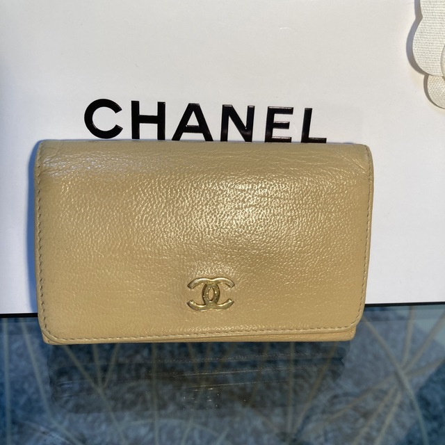 正規品］美品 CHANEL キャビアスキン ココマーク キーケース-