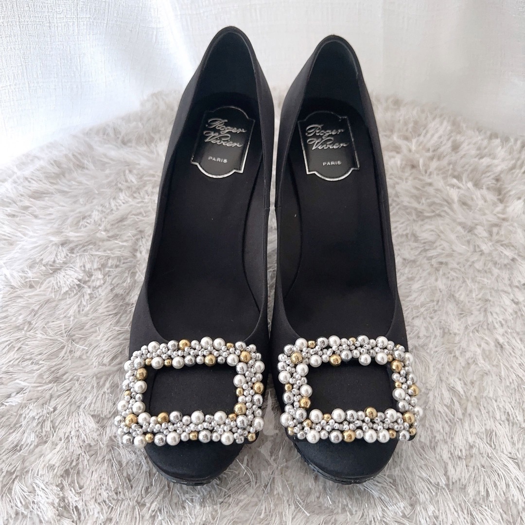 ロジェヴィヴィエ roger vivier パール パンプス フラットシューズ ロジェヴィヴィエ roger vivier パール パンプス フラットシューズ