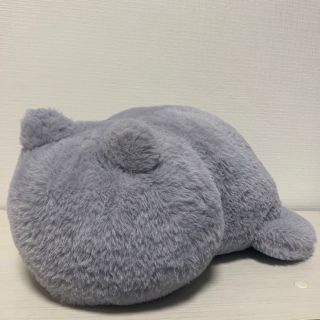 ねこ　クッション　ぬいぐるみ　グレー(ぬいぐるみ)