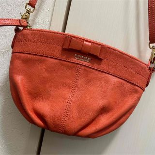 バーバリーブルーレーベル(BURBERRY BLUE LABEL)のBURBERRY ショルダーバッグ オレンジ サーモンピンク(ショルダーバッグ)