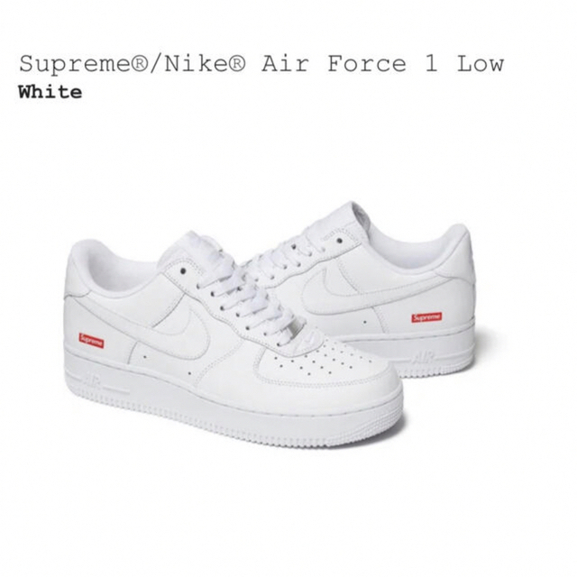 Supreme(シュプリーム)の☆最安値 Supreme Nike Air Force 1 Low 白 28cm メンズの靴/シューズ(スニーカー)の商品写真