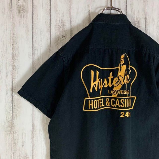 即完売モデル】ヒステリックグラマー 両面ロゴ 超希少 ボーリングシャツ-