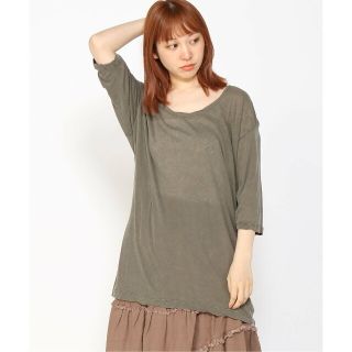 オーディション(AUDITION)の【グレージュ】M1630 ツイストネックバックタックTシャツ AUDITION(カットソー(長袖/七分))