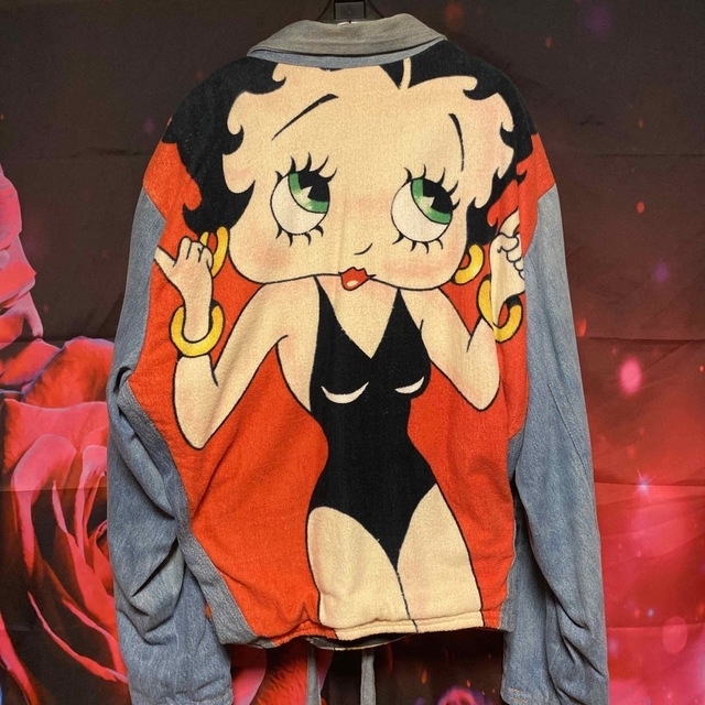 Betty Boop(ベティブープ)のヴィンテージ　今季最終値下げ　1990年アメリカ製　ジージャン メンズのジャケット/アウター(Gジャン/デニムジャケット)の商品写真