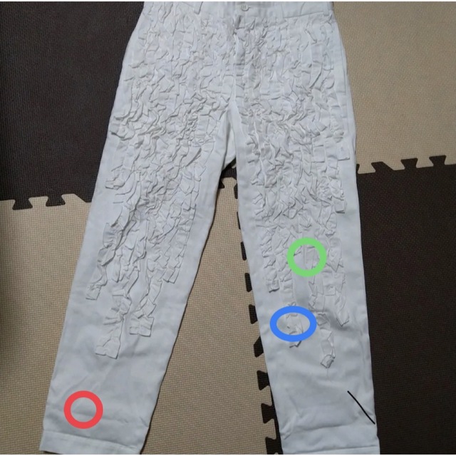 COMME des GARCONS(コムデギャルソン)のCOMME des GARCONS フリル White パンツ  pants メンズのパンツ(スラックス)の商品写真