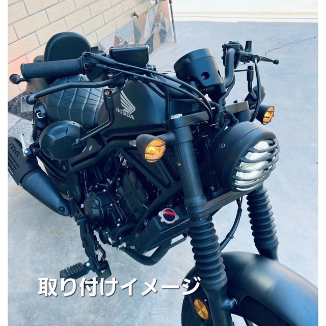 ホンダ(ホンダ)のレブル250 500 アンダーミラーキット ミラーホール用ボルト付 ブラック仕様 自動車/バイクのバイク(その他)の商品写真