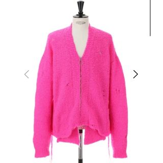 ダブレット(doublet)のdoublet  ZIP UP FUR YARN CARDIGAN pink(カーディガン)