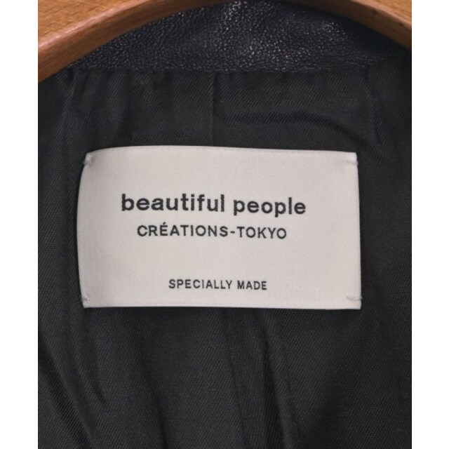 beautiful people(ビューティフルピープル)のbeautiful people ライダース 160(L位) 黒 【古着】【中古】 レディースのジャケット/アウター(ライダースジャケット)の商品写真