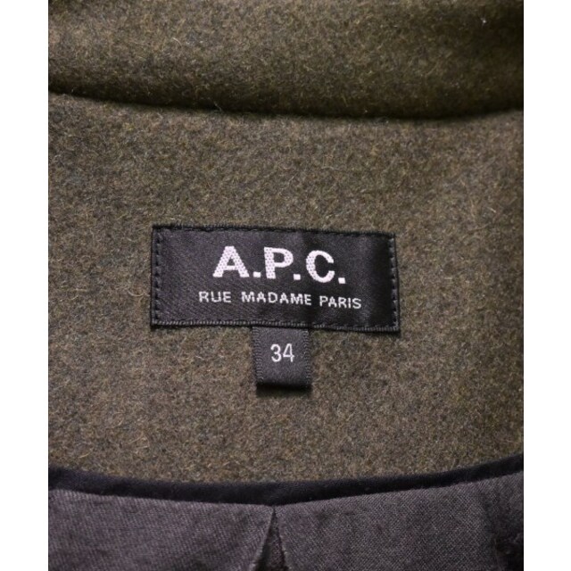 A.P.C. アーペーセー ステンカラーコート 34(XS位) カーキ