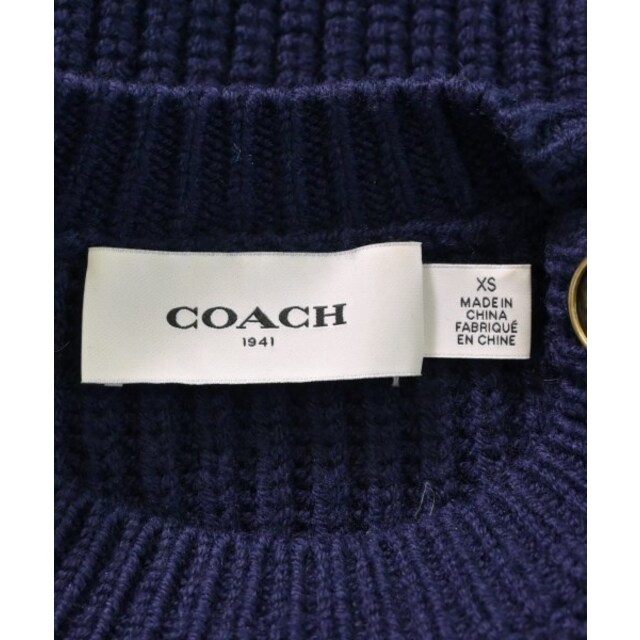 COACH(コーチ)のCOACH コーチ ニット・セーター XS 紺 【古着】【中古】 レディースのトップス(ニット/セーター)の商品写真
