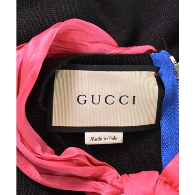 Gucci(グッチ)のGUCCI グッチ ニット・セーター -(M位) 黒xピンク 【古着】【中古】 レディースのトップス(ニット/セーター)の商品写真