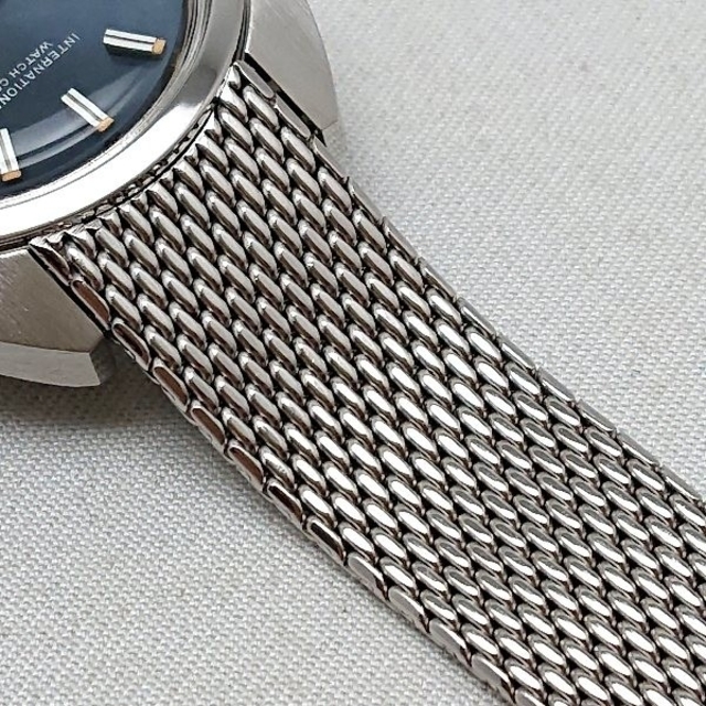 OH済 1970年製 IWC レディース 自動巻き ネイビー お魚リューズ極上品-
