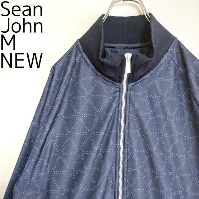 SEANJOHN ショーンジョン 袖ライントラックジャケット M ネイビー 白