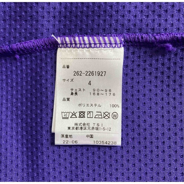 新品 パーリーゲイツ ジャックバニー アートピケボタンダウンシャツ(4)M/紫 5