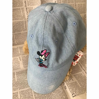 ディズニー(Disney)の新品  ディズニー　Disney　ミニーちゃん 刺繍 キャップ  帽子(キャラクターグッズ)
