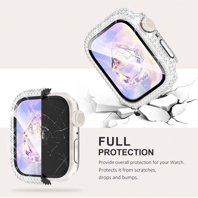 Apple Watch(アップルウォッチ)のApple Watch 7 8 45 41 カバー キラキラ ケース クリア　 スマホ/家電/カメラのスマホアクセサリー(モバイルケース/カバー)の商品写真