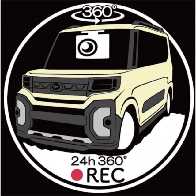 カラー変更可 ファンクロス タント ドライブレコーダー ドラレコ ステッカー 自動車/バイクの自動車(車外アクセサリ)の商品写真