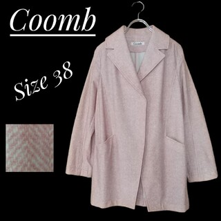 クーム(Coomb)のCoomb クーム スプリングコート ピンク ヘリンボーン柄 桜 かわいい(スプリングコート)