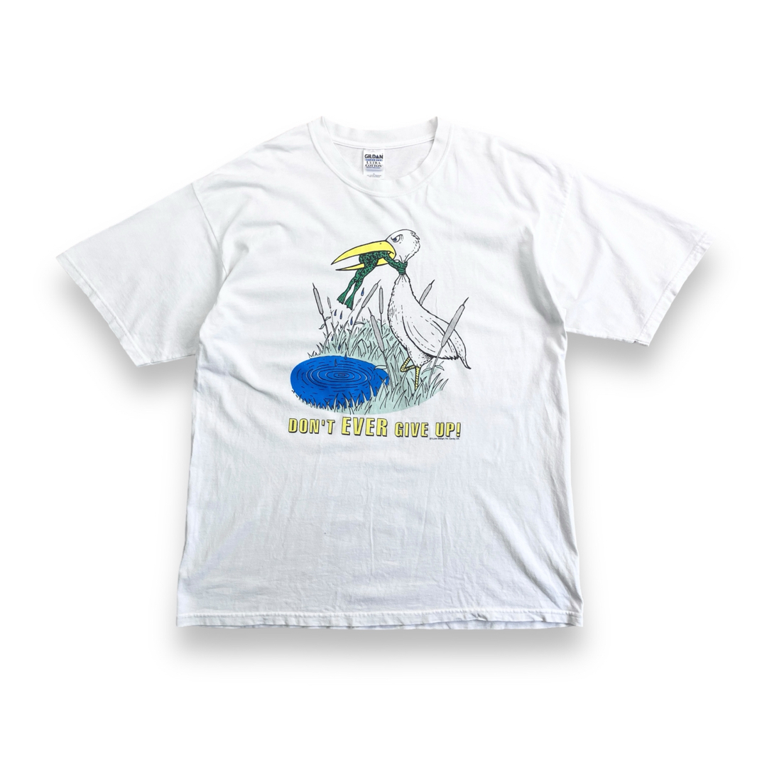 GILDAN - 90s 00s ヴィンテージTシャツ アニマル 動物 メッセージ