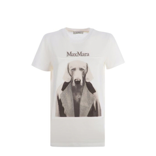 Max Mara - MAX MARA MMDOG T-SHIRT LOGO Tシャツ ロゴ付 白 Sの通販 ...