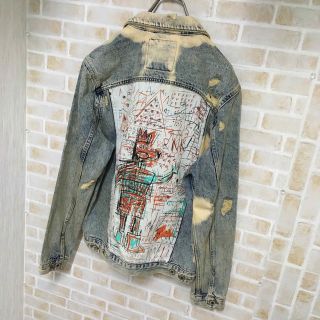 ザラ(ZARA)の【超激レア】ZARA×バスキア 絵画 ダメージ加工 伝説コラボ プレミア限定(Gジャン/デニムジャケット)