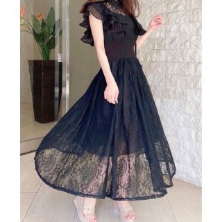 lace long onepiece レースワンピース POMME damour(ロングワンピース/マキシワンピース)