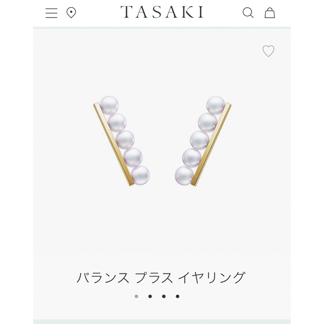 本物★直営店購入★TASAKIタサキ バランス プラス イヤリング ピアス YG 3