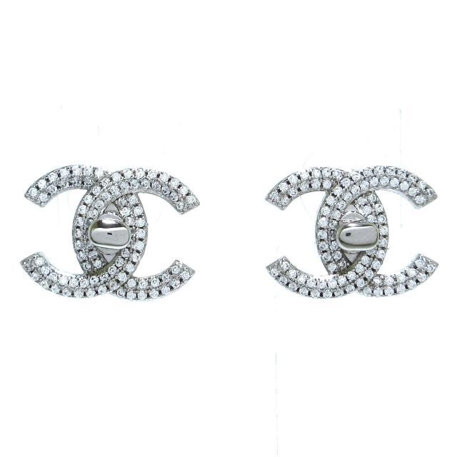 上品】 CHANEL - 金属素材×ラインストーン ピアス シャネル ピアス