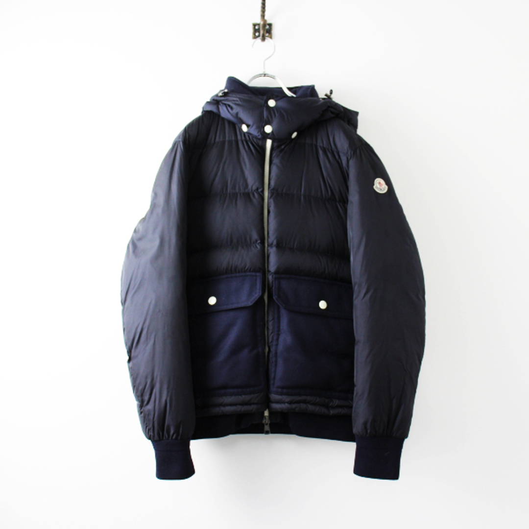 人気アイテム MONCLER モンクレール RABELAIS ウール X ナイロン ダウンジャケット 3/ダークネイビー アウター 男性【2400012640528】