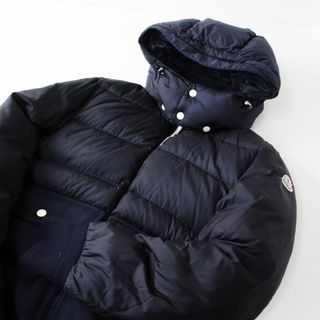 モンクレール(MONCLER)の人気アイテム MONCLER モンクレール RABELAIS ウール X ナイロン ダウンジャケット 3/ダークネイビー アウター 男性【2400012640528】(ダウンジャケット)