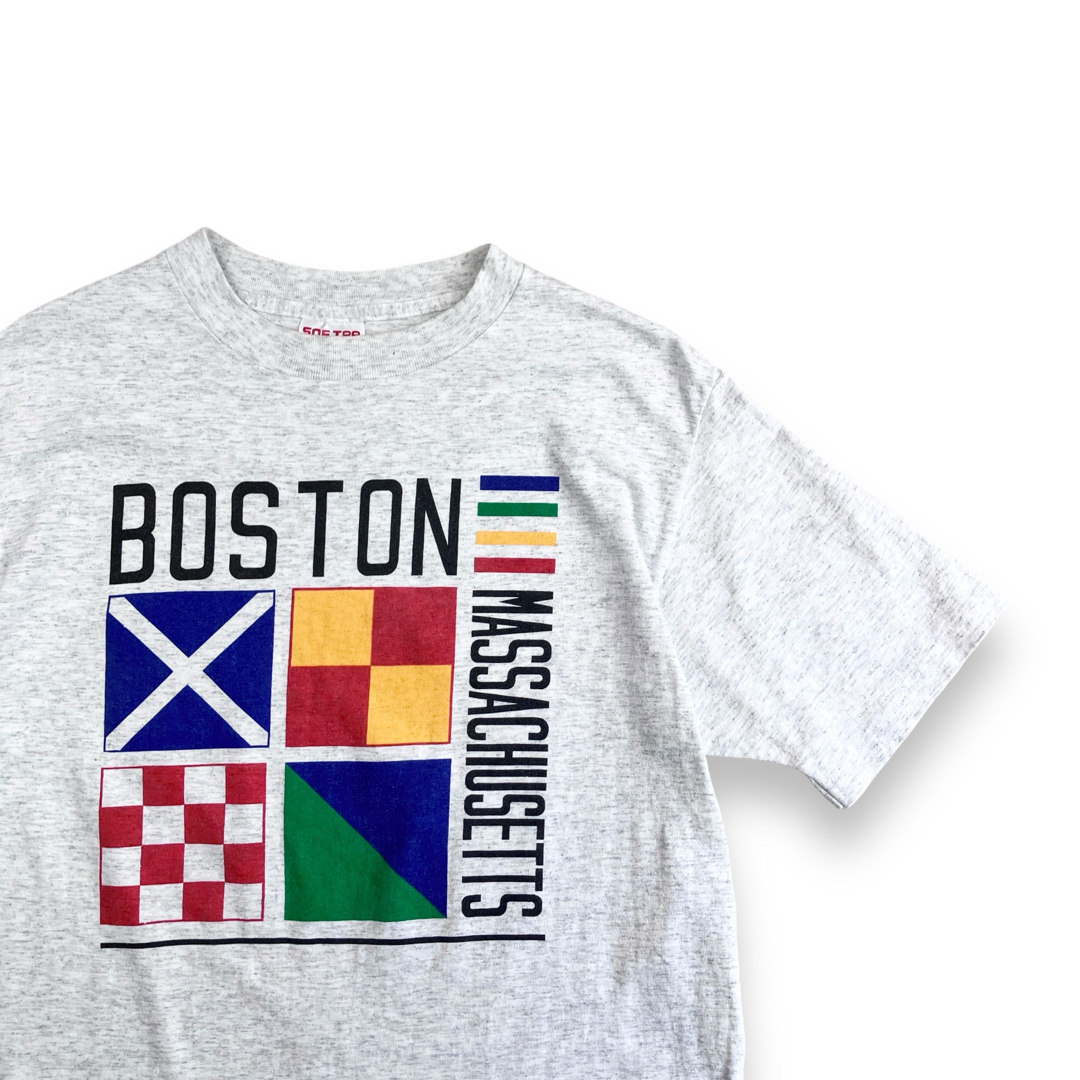 Hanes(ヘインズ)の90s USA製 ヴィンテージTシャツ ボストン シングルステッチ 霜降りグレー メンズのトップス(Tシャツ/カットソー(半袖/袖なし))の商品写真