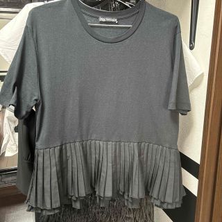 ザラ(ZARA)のZARA★黒フリルTシャツ★即完売(Tシャツ(半袖/袖なし))