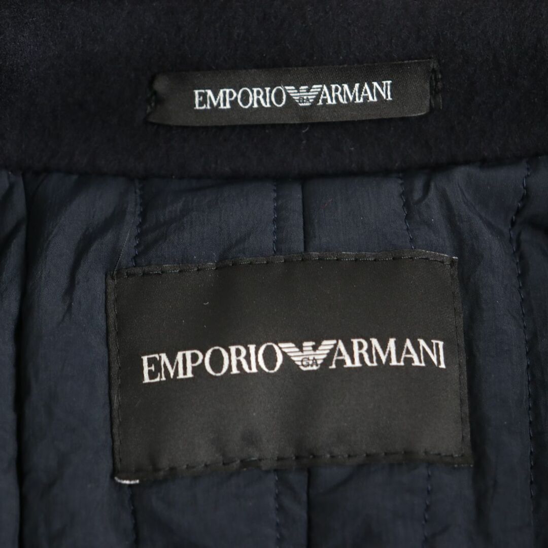 EMPORIO ARMANI　フード付きジャケット　サイズ48　ブラック　羊毛