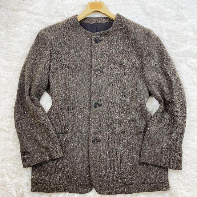 極美品 1994AW⭐️イッセイミヤケメン ツイード ノーカラージャケット