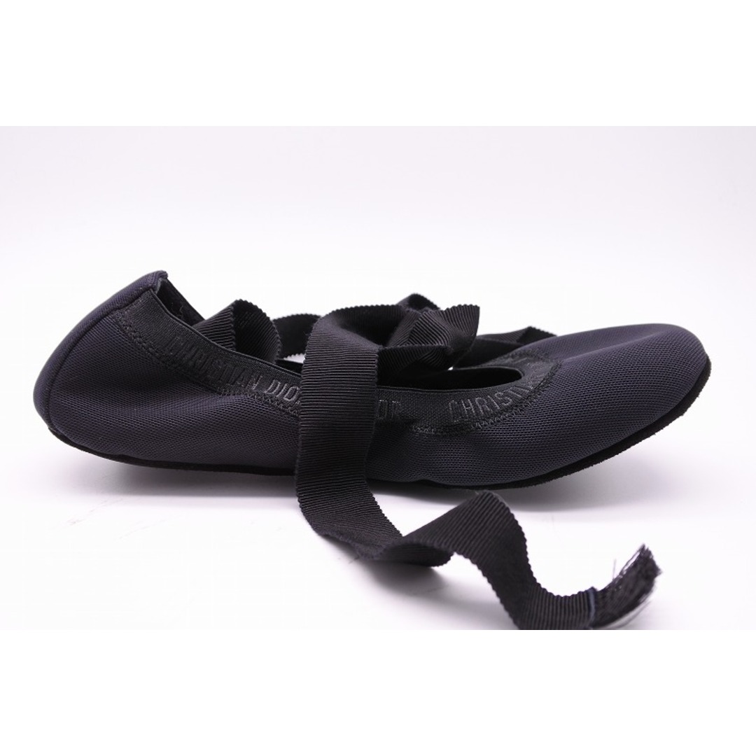 Dior(ディオール)の[USED/中古]Dior ディオール その他靴 19SS バレリーナシューズ（36.5）フラットシューズ 黒 リボン レディース靴 ブラック 36 中古 ai-tdc-008622 レディースの靴/シューズ(その他)の商品写真