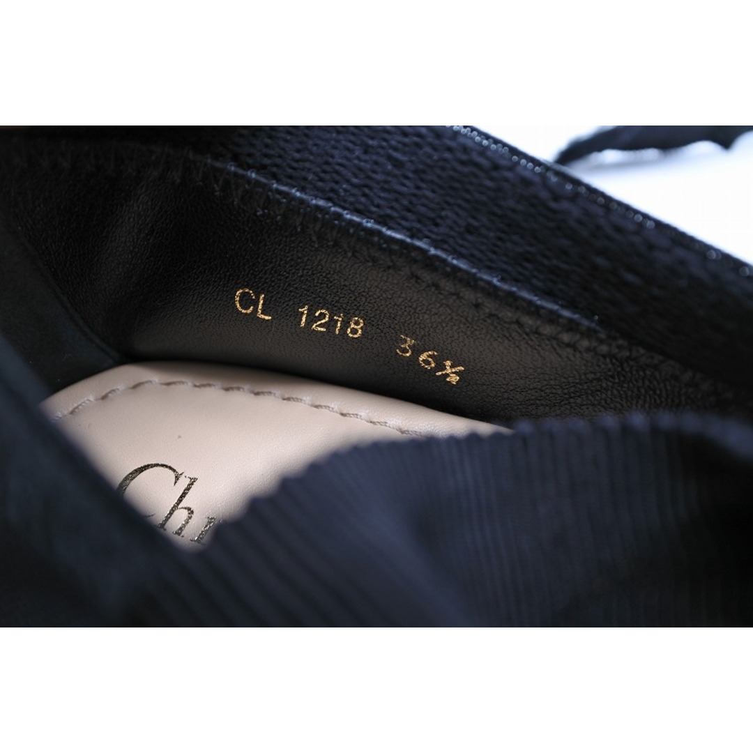 Dior(ディオール)の[USED/中古]Dior ディオール その他靴 19SS バレリーナシューズ（36.5）フラットシューズ 黒 リボン レディース靴 ブラック 36 中古 ai-tdc-008622 レディースの靴/シューズ(その他)の商品写真