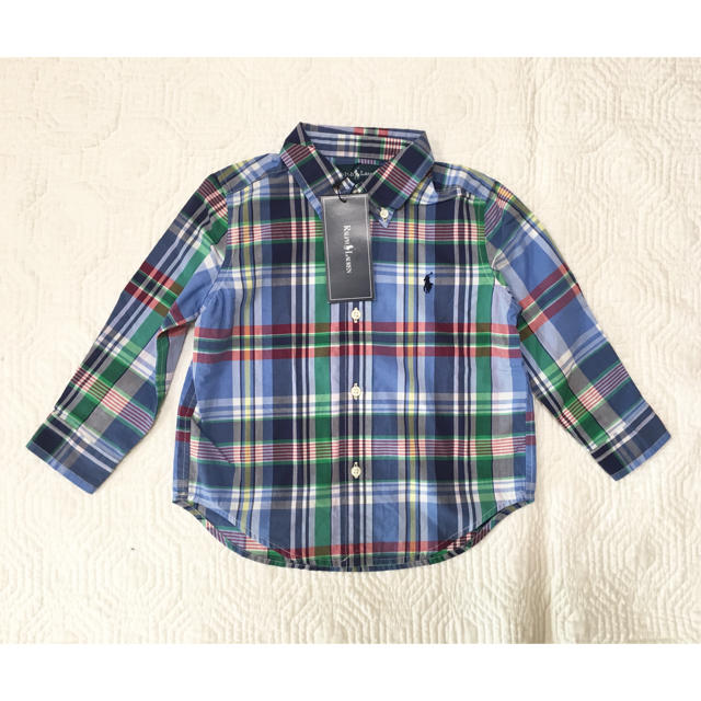 Ralph Lauren(ラルフローレン)の新品ラルフローレンボタンダウンシャツ24m 90 男の子 キッズ/ベビー/マタニティのキッズ服男の子用(90cm~)(ブラウス)の商品写真