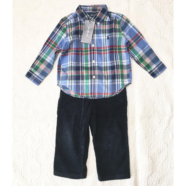 Ralph Lauren(ラルフローレン)の新品ラルフローレンボタンダウンシャツ24m 90 男の子 キッズ/ベビー/マタニティのキッズ服男の子用(90cm~)(ブラウス)の商品写真