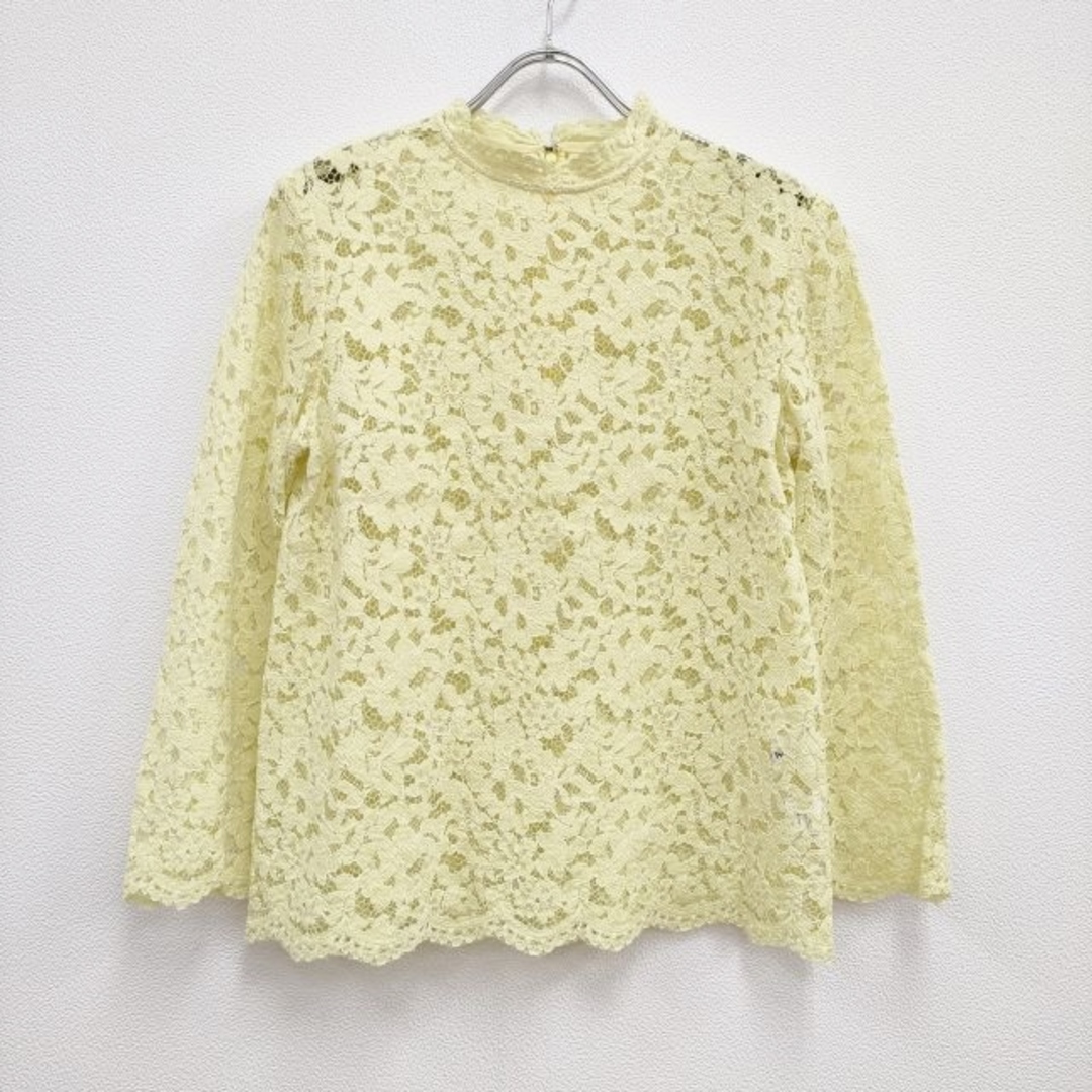 Shinzone(シンゾーン)のShinzone LACE TOP サイズ36 ブラウス イエロー レディース シンゾーン【中古】3-0324M♪ レディースのトップス(シャツ/ブラウス(長袖/七分))の商品写真