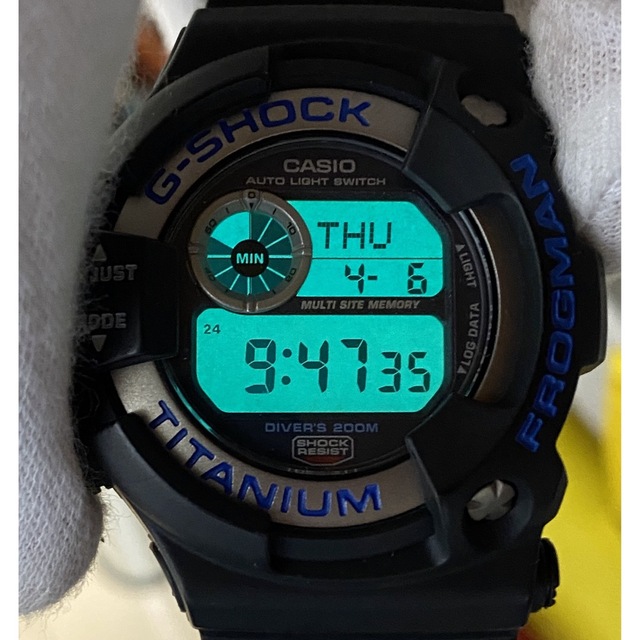 G-SHOCK/時計/ビンテージ/フロッグマン/DW-9900/限定/ブルー/黒 des