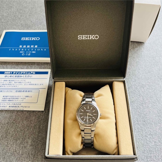 SEIKO セイコー ソーラー電波 3B51-