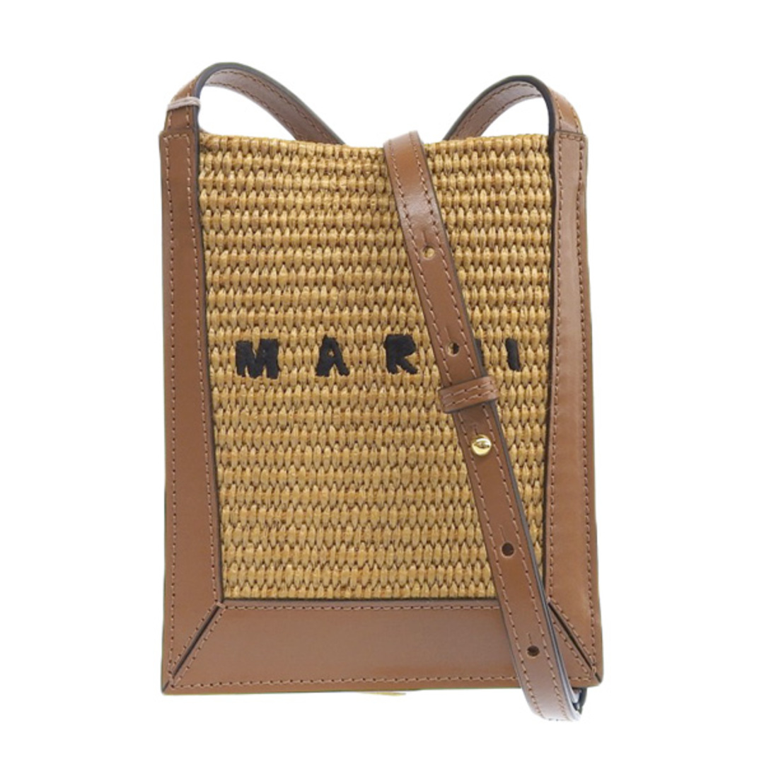 MARNI マルニ コットン ナイロン レザー フォンケース ショルダー