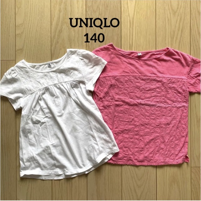 UNIQLO(ユニクロ)の半袖　Tシャツ　ユニクロ　140 キッズ/ベビー/マタニティのキッズ服女の子用(90cm~)(Tシャツ/カットソー)の商品写真