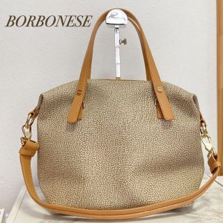 美品 ボルボネーゼ 2way ハンドバッグ ショルダーバッグ うずら柄