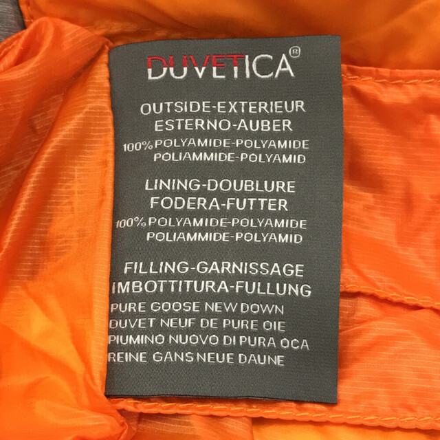 DUVETICA(デュベティカ)のDUVETICA デュベティカ ジップアップ リバーシブル ジャケット オレンジ/グレー メンズのジャケット/アウター(フライトジャケット)の商品写真