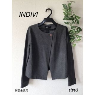 インディヴィ(INDIVI)の⭐︎新品未使用⭐︎INDIVI ジャケット　size3(ノーカラージャケット)