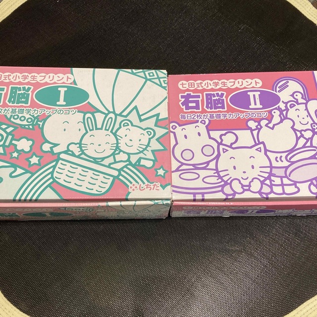 色々な 裁断済み 七田式 小学生プリント 右脳Ⅰ.Ⅱ 参考書 - education